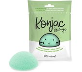Diet Food Konjac - esponja para limpiar el rostro, verde, 1 unidad