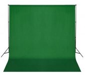 vidaXL Telón De Fondo Para Fotografía Algodón Verde 300x300 Cm Croma