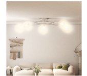 vidaXL Lámpara De Techo Con Pantallas De Alambre 5 Bombillas Led G9