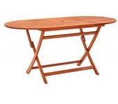 vidaXL Mesa Jardín Plegable 160x85x75 Cm Madera Maciza De Eucalipto