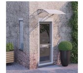 vidaXL Marquesina Puerta Policarbonato Gris Y Transparente 80x80 Cm