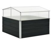 vidaXL Invernadero De Acero Galvanizado Gris Antracita 100x100x77 Cm
