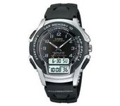 Casio Reloj Digital Correa Goma Negra Memoria de vueltas 10 WR 100m