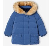 VERTBAUDET Chaqueta acolchada y forrada con capucha, para bebé azul índigo