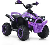 Costway Coche Eléctrico para Niños Coche de Juguete a Batería 12V con Velocidad Regulable Luces LED Música Pedal 3-8 Años 94 x 60 x 73 cm