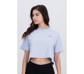 Reebok Icon - Azul - Camiseta Boxy Mujer talla 2XS