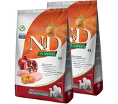 Pack 2 x 12 Kg Pienso Farmina ND Dog Pumpkin Grain free Medium Maxi con Pollo para perros