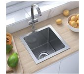 vidaXL Fregadero De Cocina Hecho A Mano Acero Inoxidable