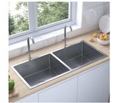 vidaXL Fregadero De Cocina Hecho A Mano Acero Inoxidable