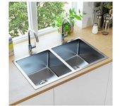vidaXL Fregadero De Cocina Hecho A Mano Acero Inoxidable