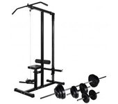 vidaXL Máquina De Musculación Con Pesas Y Mancuernas 30.5 Kg