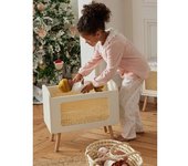 VERTBAUDET Cama de muñecas de madera y rejilla Adèle blanco