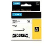 Dymo 18445 (S0718620) cinta vinilo negro sobre blanco 19mm