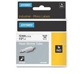 Dymo 18055 (S0718300) cinta tubo termoretráctil negro sobre blanco 12m