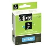 Dymo 53721 (S0721010) cinta de poliéster blanco sobre negro 24mm