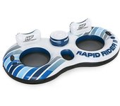 Bestway Flotador Doble Anillo Rapid Rider Con Asas Blue / White 251 x 132 cm unisex