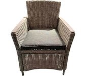 Chillvert Sillón De Turín Y Ratán Sintético Acero 65x68.5x93.5 Cm Beige / Anthracite One Size unisex