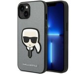 Karl Lagerfeld Funda Para Teléfono Klhcp14msapkhg Iphone 14 Plus15 Plus 6.7 Saffiano Karl`s Head Patch