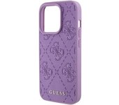 Guess Funda Para Teléfono Guhcp15lp4epmu Iphone 15 Pro 6.1 Fioletowy Leather 4g Stamped