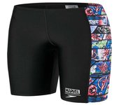Speedo Bañador Marvel Avengers Black / Neon Blue / Lava Red 11-12 Años male