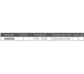 Eno Placa De Gas Duo 2 Fuegos 1750-2500w