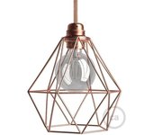 Creative Pantalla De Lámpara De Jaula De Diamantes De Metal