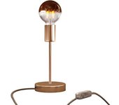 Creative Lámpara De Mesa Alzaluce Half Cup De Metal Con Enchufe De 2 Polos-regulador De Intensidad