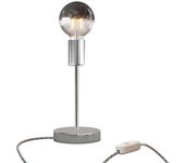 Creative Lámpara De Mesa Alzaluce Half Cup De Metal Con Enchufe De 2 Polos-regulador De Intensidad