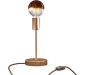 Creative Lámpara De Mesa Alzaluce Half Cup De Metal Con Enchufe De 2 Polos-interruptor