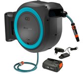 Gardena Soporte De Manguera De Pared Powerroll Xl Listo Para Usar Con Batería 40 M