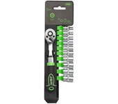 Jbm Juego De Llaves De Vaso Y Carraca 54031 1/4´´ 4-13 Mm 11 Piezas