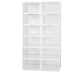 Max Home Pack 12 Cajas Apilables Plástico Zapatos Y Antivuelco