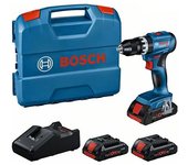 Bosch Destornillador Eléctrico Sin Cable Gsb 18v-45 + 3x4ahpc + Gal18v-40+lc