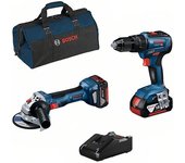 Bosch Destornillador Eléctrico Gsb 18v-55+gws 18v-7+2x4.0ah+bag