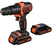 Black & Decker Destornillador Eléctrico Sin Cable Bdchd18kb-qw