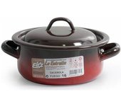 La Estrella Cazuela Esmaltada Con Tapa Fuego 6.3l 28 Cm