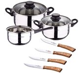 San Ignacio Batería De Cocina Juego De Cuchillos Acero 5 Piezas 4 Piezas