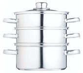 Kitchencraft Vaporera De Tres Niveles Acero Inoxidable