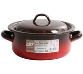La Estrella Cazuela Esmaltada Con Tapa Fuego 1.8l 18 Cm
