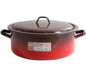 La Estrella Cazuela Esmaltada Con Tapa Fuego 8l 30 Cm