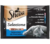 Mars Sheba Selección De Cocina Pescado Caja 4x85g Snack Para Gatos 13 Unidades