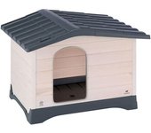 Ferplast Caseta Para Perros De Resina/madera Para Exterior Lodge 90 88x72x66 Cm
