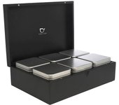 Bredemeijer Caja De Almacenamiento Para 9 Latas De Té Y 18400 Cápsulas De Café