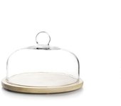 Ibili Tapa De Cristal Con Base De Madera 26 Cm