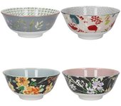 Kitchencraft Juego De 4 Cuencos Con Diseño Floral