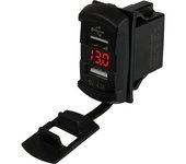 Sea-dog Line Voltímetro Estilo Interruptor Basculante Usb Doble Con Pantalla Oculta