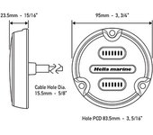 Hella Marine Luz Led Subacuática Apelo A1 Carbono Rgb