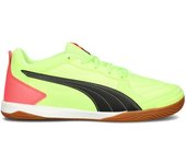 Puma - Zapatilla de fútbol sala Pressing IV, Unisex, Fizzy Apple-Black-Sunset Glow, 8.5 UK