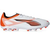 Puma - Bota de fútbol Ultra 5 Play MG, Unisex, White-White-Glowing Red, 6 UK
