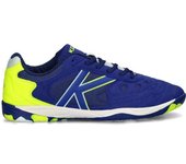 Kelme - Zapatilla de fútbol sala Indoor Copa, Unisex, Azul y lima, 10,5 USA